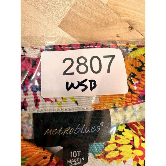 Metro Blues Jacket Multicolored Floral Button Up Blazer Jacket Women Size 10T - Picture 8 of 8